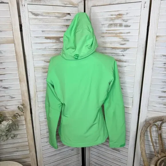 PATAGONIA Women's S Simple Guide Hoodie Lime Green Zip Front Outdoor Jacket - Picture 5 of 16